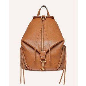 NWT Rebecca Minkoff Julian Large Leather Backpack Caramello Brown AUTHENTIC